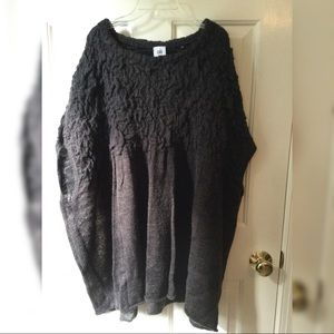 CAbi Waverly poncho, charcoal, size medium but runs generous